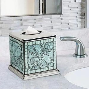 Burna steel Iceberg Aqua Boutique Tissue box cover.